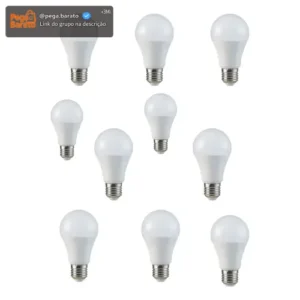 Kit 10 Lâmpadas Led 12w A60 E27 6500k Fria - Imagem 1