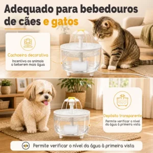 Bebedouro Automático Fonte Água Para Gatos E Cães Com Filtro - Imagem 8
