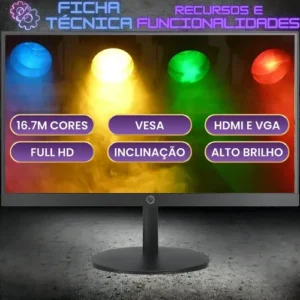 Monitor Led 24 Brazilpc 24wr-75 Fhd 75hz Widescreen - Imagem 10