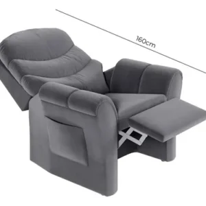 Poltrona Cadeira Reclinare Papai E Mamãe Com Encosto Confortável Retrátil E Reclinável Para Sala De Descanso E Amamentação Bonan Cor Cinza - Imagem 11