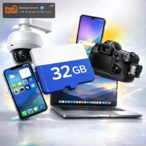 Cartão de Memória Micro SD 32 GB Classe 10, com Adaptador para Câmeras e Smartphones - Imagem 1
