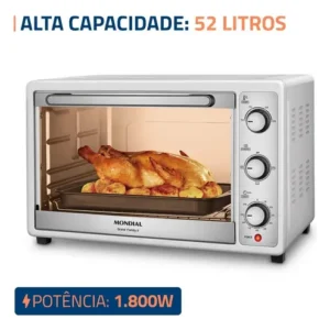 Forno Elétrico 52L Grand Family II Mondial 1800W FR-52-W - Imagem 3