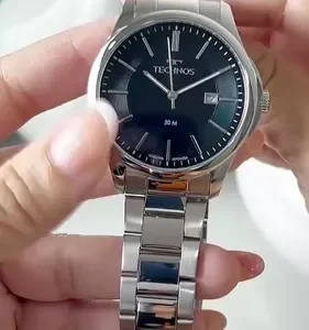 Relógio Technos Masculino Prata Inox Prova D'água Original - Imagem 2