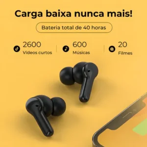 Fone De Ouvido Qcy T13 Com 4 Microfones E Bluetooth 5.1 Cor Preto - Imagem 6