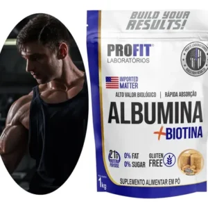 Suplemento Em Pó Profit Labs Albúmina Sabor Paçoca Em Refil De 1000g - Imagem 4