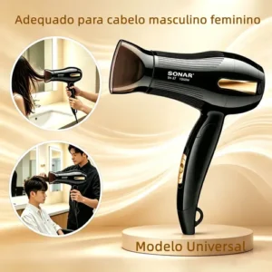 Secador De Cabelos 220v Bivolt 240v Quente Frio Temperatura - Imagem 6
