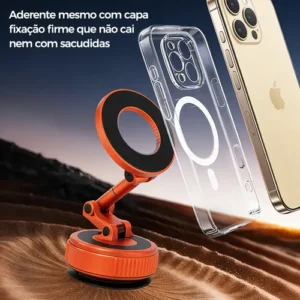 Suporte Celular Carro Magnético Rotativo 360dobrável Ventosa - Imagem 11