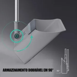 4em1 Kit Vassoura E Pá Multiuso Ajustável Limpeza Piso Pelos - Imagem 6