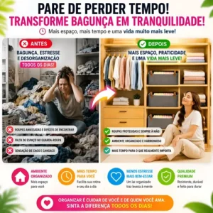Kit 4 Cesto Organizador Dobrável Multiuso Caixa Organizadora - Imagem 3