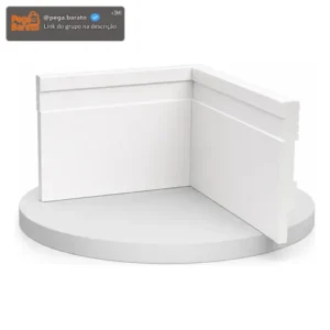 Kit 30 Metros Rodapé De Poliestireno 15 Cm Altura Branco - Imagem 1