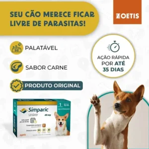 Simparic 20mg Antipulgas 5 A 10kg Zoetis 3 Comprimidos - Imagem 4
