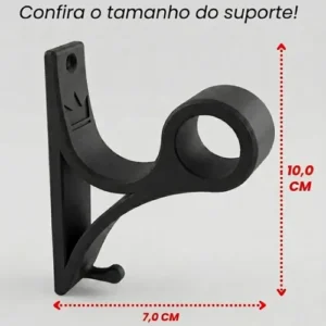 Kit 3 Suportes Capacete Parede Com Gancho Chaves + Parafusos - Imagem 5
