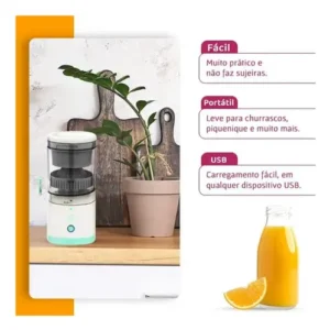 Espremedor Automático Elétrico Citrus Juicer 827 Suco Laranja Branco/Verde - Imagem 2