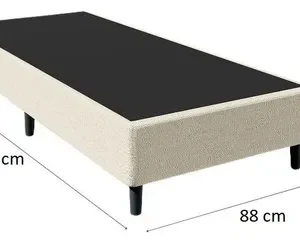 Base Para Cama Box Solteiro Stella (40x88x188) Bege - Imagem 3