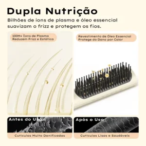 Escova Modeladora De Cabelo Gd049 Gokoco Com Ar Frio - Imagem 3
