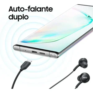Fone Samsung Akg Usb Tipo-c Com Fio E Controles - Samsung Cor Preto - Imagem 5