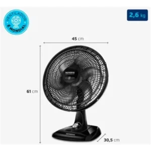 Ventilador de Mesa Super Power 40cm VSP40 B 6 Pás Mondial - Imagem 6
