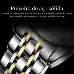 Relógio Masculino Original Olevs 9970 Aço Luminoso Clássico - Imagem 9