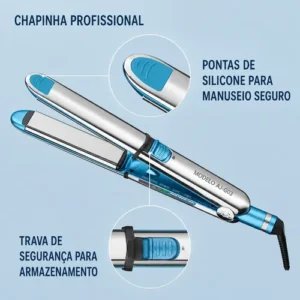 Chapinha Profissional Prancha Titânio Iônica 230°c Bivolt - Imagem 6