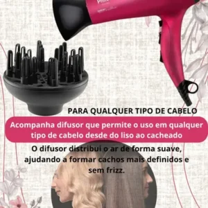 Secador De Cabelo Philco Bivolt Ions Turmaline Mais Brilho - Imagem 6