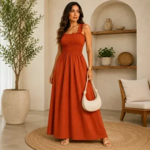 Vestido Longo Feminino Casual Moda Evangelica Duna Elegante - Imagem 3