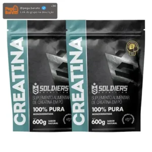Creatina Monohidratada 1200g Soldiers Nutrition 100% Pura Sem Sabor - Imagem 1