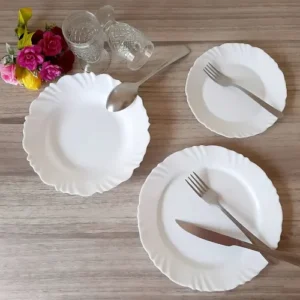 Jogo De 6 Pratos Fundo Branco Pétala Opaline Duralex - Nadir - Imagem 4