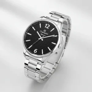 Relógio Masculino Champion CN27670T Cor da Correia Prateado com Fundo Preto Prova D´Agua 50 Metros Minimalista - Imagem 5