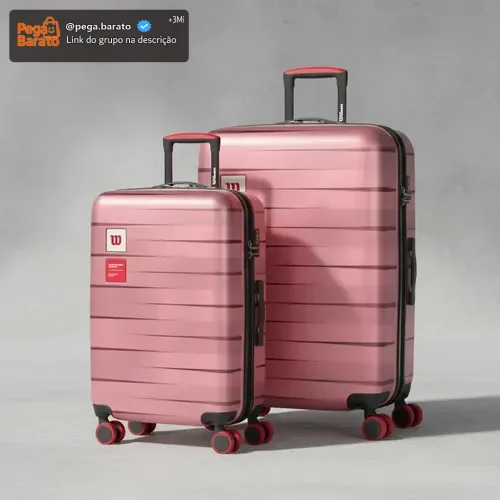 Kit 2 Malas Viagem Wilson Segredo Embutido Pm Anac 23kg Rose