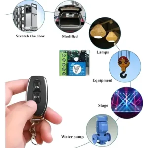 Modulo Rele + 2 Controle Remoto 12v 1 Canal Sem Fio Rf 433mh - Imagem 5
