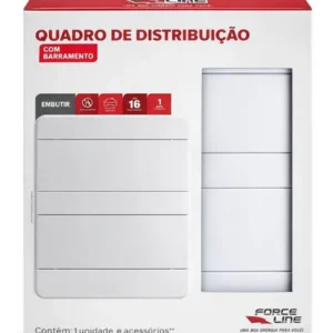 Quadro De Distribuição Com Barramento 16 disjuntor 63a Din Embutir - Imagem 6