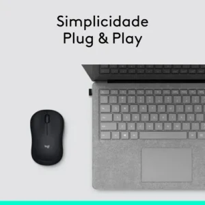 Mouse M185 Sem Fio A Pilha Usb Mini Receiver Preto Logitech Preto - Imagem 7