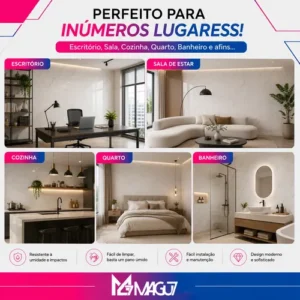 Placa Flexível Efeito Mármore Autocolante 1,20m X 3,00m - Imagem 5