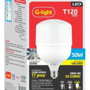 Kit 5 Lâmpadas Led 50w Bulbo 6500k Branco Frio Alta Potência 110V/220V - Imagem 2