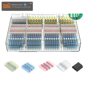 Kit 800 Terminais Termo Retráteis Estanques Para Fios Preto - Imagem 1