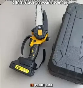 Motosserra Eletrica Portatil 6 Polegadas, 2 Baterias, 600W 3000rpm Potente Mini Moto Serra Profissional com Maleta - STARMEGA - Imagem 13