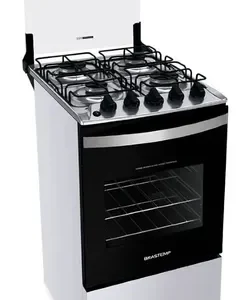 Fogão 4 Bocas Acendimento Automático Clean Bfo4nbb Brastemp Cor Branco - Imagem 3