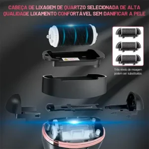 Kit 18 Lixador Para Pés Elétrico Esfoliante Removedor Calos - Imagem 7