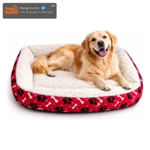 Cama Pet Cachorro Grande Impermeável 70x70 Sherpa Lavável - Imagem 1