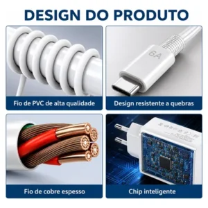 Carregador Turbo 67w Usb-c Para Xiaomi Redmi Poco X6 X7 Pro - Imagem 6
