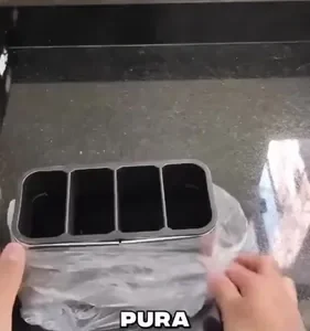 Porta-Talheres de Aço Inox com 4 Divisórias para Utensilios de Cozinha - Imagem 2