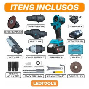 Kit Multi Ferramentas 5 Em 1 A Bateria 48v Profissional - Imagem 10