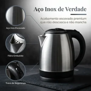 Chaleira Elétrica Inox 1,8 Litros com Desligamento Automático e Base Giratória - Imagem 8