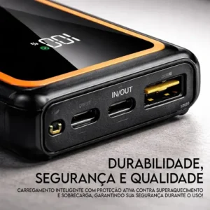 Power Bank Hardline 20000mAh Turbo para Celular com 3 Portas - Imagem 4