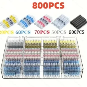 Kit 800 Terminais Termo Retráteis Estanques Para Fios Preto - Imagem 17