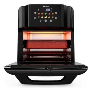 Philco PAF15C Fritadeira Air Fryer Oven 15 Litros Revestimento Redstone Porta Removível Luz Interna 10 Funções Preta - Imagem 4