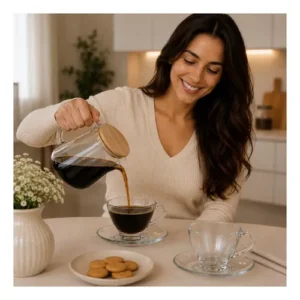 Jogo 6 Xícaras Chá Café Com Pires De Vidro Transparente - Imagem 7