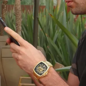 Relógio Technos Automático Masculino Dourado G3265ai1p Dourado Preto - Imagem 12