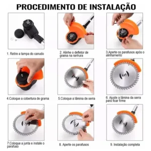 Roçadeira Cortador De Grama Eletrico 2 Baterias Com Road - Imagem 12