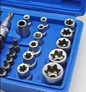 Jogo De Chave Torx Soquete 34 Peças Aço Cromado 3/8 E 5/16 - Imagem 2